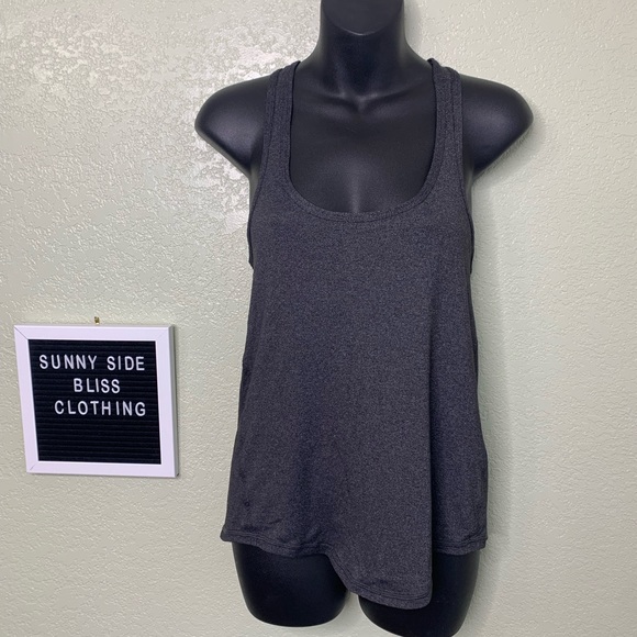 Lululemon Athletic Dark Gray Lightweight Keyhole Racerback Tank Top Size 4 - Picture 2 of 6